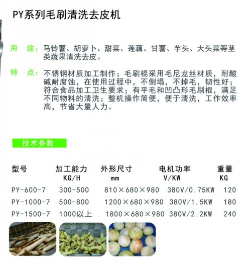 毛刷清洗去皮設(shè)備